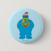  Cookie Monster Kerstmis Ronde Button 5,7 Cm (Voorkant)