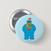 Cookie Monster Kerstmis Ronde Button 5,7 Cm (Voorkant /achterkant)