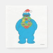  Cookie Monster Kerstmis Servet (Voorkant)