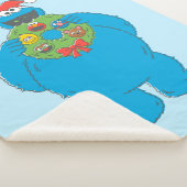 Cookie Monster Kerstmis Sherpa Deken (3/4)
