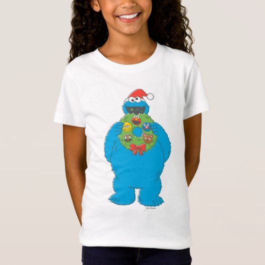  Cookie Monster Kerstmis T-shirt (Voorkant)