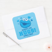 Cookie Monster Knuffels Vierkante Sticker (Envelop)
