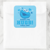 Cookie Monster Knuffels Vierkante Sticker (Tas)