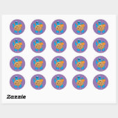 Cookie Monster | Koekje Kostuum Ronde Sticker (Vel)