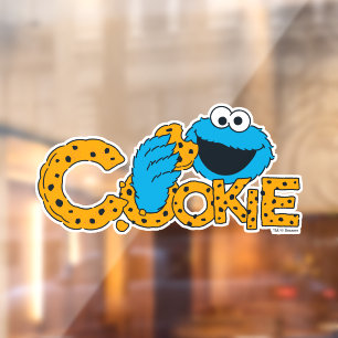 Cookie Monster Koekje! Raamsticker