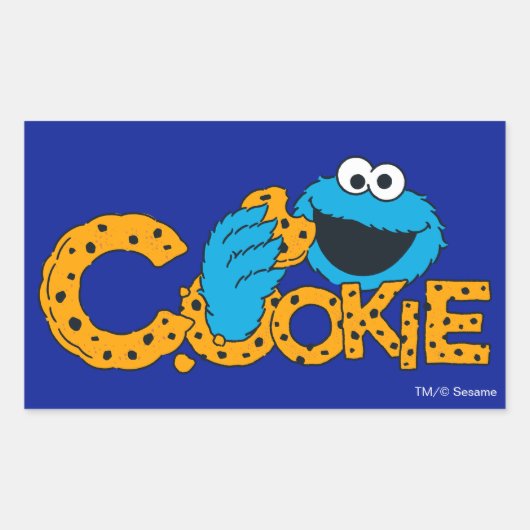 Cookie Monster | Koekje! Rechthoekige Sticker (Voorkant)