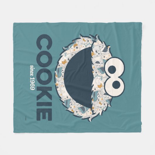 Cookie Monster | Koekje sinds 1969 Fleece Deken (Voorkant (Horizontaal))