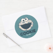 Cookie Monster | Koekje sinds 1969 Ronde Sticker (Envelop)