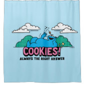 Cookie Monster | Koekjes Altijd het juiste antwoor Douchegordijn (Voorkant)