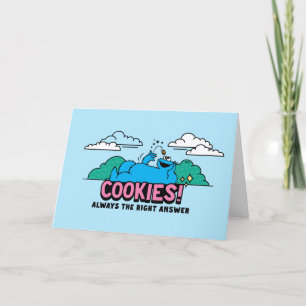 Cookie Monster Koekjes Altijd het juiste antwoor Feestdagen Kaart
