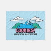 Cookie Monster | Koekjes Altijd het juiste antwoor Fleece Deken (Voorkant (Horizontaal))
