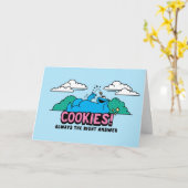 Cookie Monster | Koekjes Altijd het juiste antwoor Kaart (Gele Bloem)