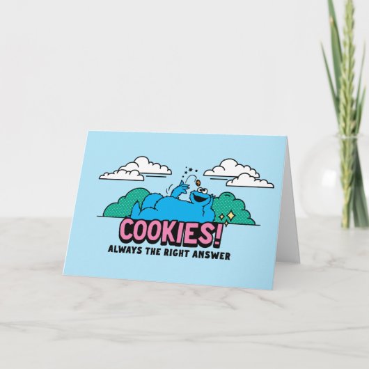 Cookie Monster | Koekjes Altijd het juiste antwoor Kaart (Voorkant)