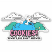Cookie Monster | Koekjes Altijd het juiste antwoor Sticker (Voorkant)