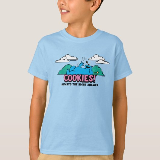 Cookie Monster | Koekjes Altijd het juiste antwoor T-shirt (Voorkant)