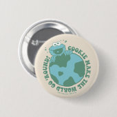 Cookie Monster | Koekjes maken de wereld draaiend Ronde Button 5,7 Cm (Voorkant /achterkant)