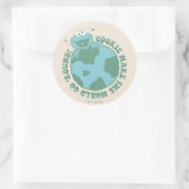 Cookie Monster | Koekjes maken de wereld draaiend Ronde Sticker (Tas)