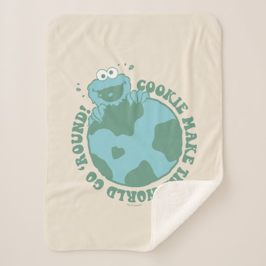 Cookie Monster | Koekjes maken de wereld draaiend Sherpa Deken (Voorkant)
