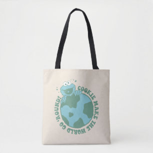 Cookie Monster Koekjes maken de wereld draaiend Tote Bag