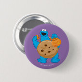 Cookie Monster | Koekjeskostuum Ronde Button 5,7 Cm (Voorkant /achterkant)