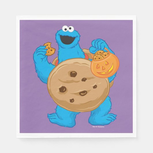 Cookie Monster | Koekjeskostuum Servet (Voorkant)