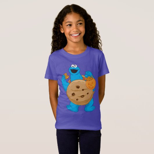 Cookie Monster | Koekjeskostuum T-shirt (Voorkant volledig)