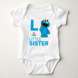 Cookie Monster L is voor Kleine zuster Romper