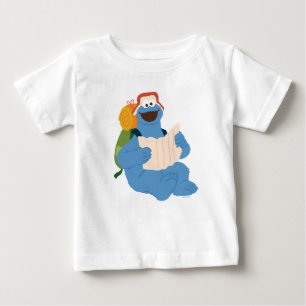Cookie Monster leest een kaart