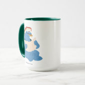 Cookie Monster Leest Een Kaart Mok (Voorkant links)