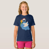 Cookie Monster Leest Een Kaart T-shirt (Voorkant volledig)