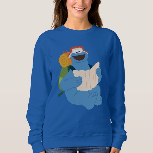 Cookie Monster leest een kaart Trui (Voorkant)