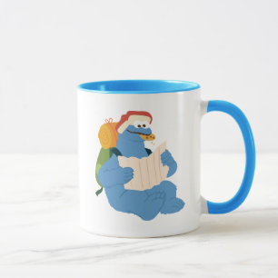 Cookie Monster Leest Een Landkaart Mok