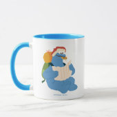 Cookie Monster Leest Een Landkaart Mok (Links)
