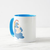 Cookie Monster Leest Een Landkaart Mok (Voorkant links)