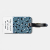 Cookie Monster | Me Hungry Pattern Bagagelabel (Achterkant horizontaal)