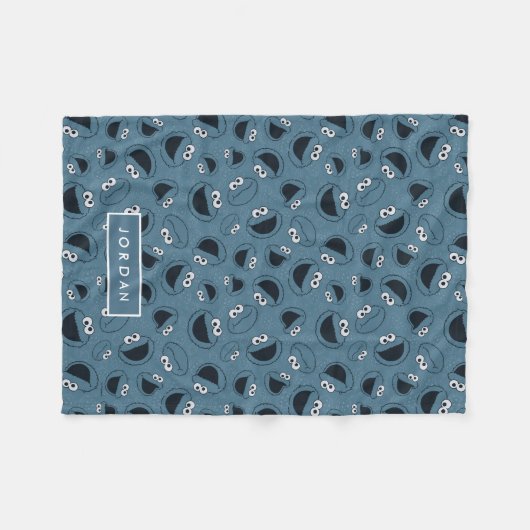 Cookie Monster | Me Hungry Pattern Fleece Deken (Voorkant (Horizontaal))