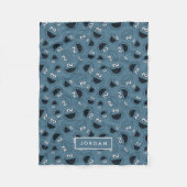 Cookie Monster | Me Hungry Pattern Fleece Deken (Voorkant)
