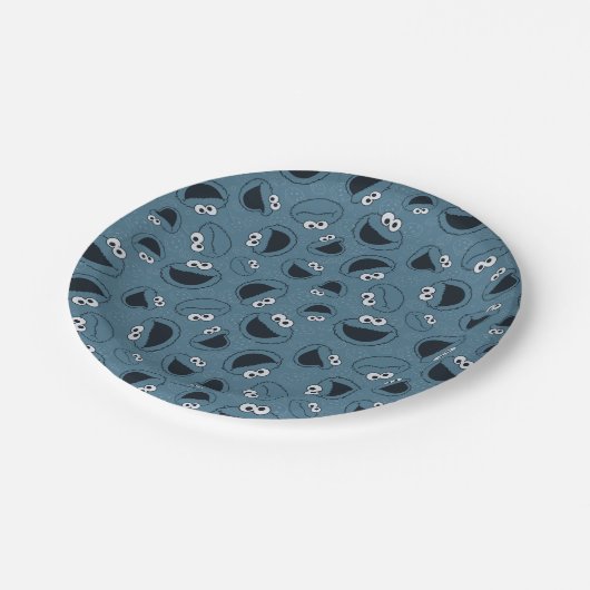Cookie Monster | Me Hungry Pattern Papieren Bordje (Gekanteld)