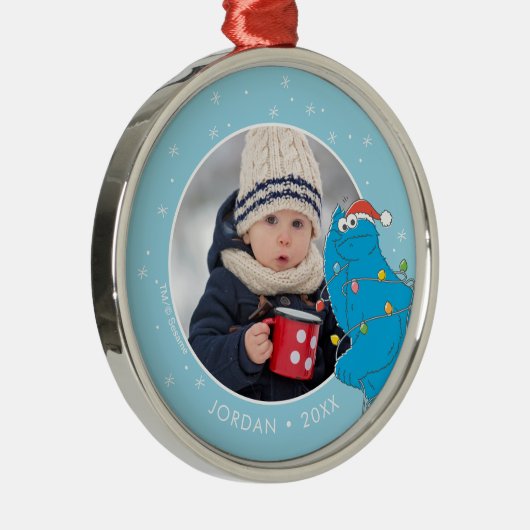  Cookie Monster | Naam en foto Metalen Ornament (Rechts)