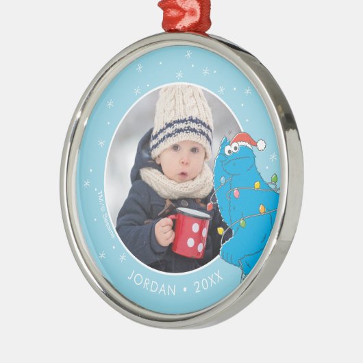  Cookie Monster | Naam en foto Metalen Ornament (Links)
