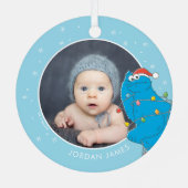  Cookie Monster | Naam en foto Metalen Ornament (Achterkant)