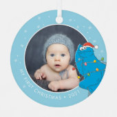  Cookie Monster | Naam en foto Metalen Ornament (Voorkant)