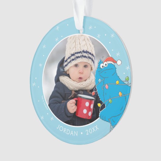  Cookie Monster | Naam en foto Ornament (voorkant)
