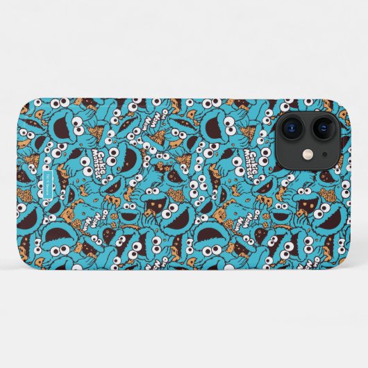 Cookie Monster | Nom Nom Nom Patroon Case-Mate iPhone Case (Achterkant (horizontaal))