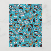 Cookie Monster | Nom Nom Nom Pattern Briefkaart (Voorkant)