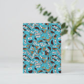 Cookie Monster | Nom Nom Nom Pattern Briefkaart (Staand voorkant)