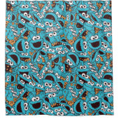 Cookie Monster | Nom Nom Nom Pattern Douchegordijn (Voorkant)