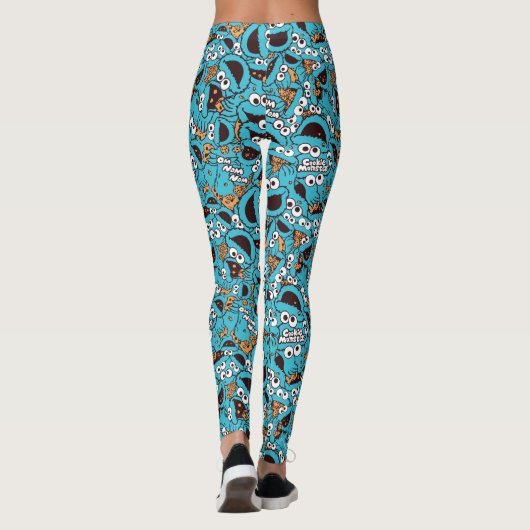 Cookie Monster | Nom Nom Nom Pattern Leggings (Achterkant)