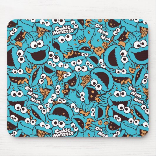 Cookie Monster | Nom Nom Nom Pattern Muismat (Voorkant)