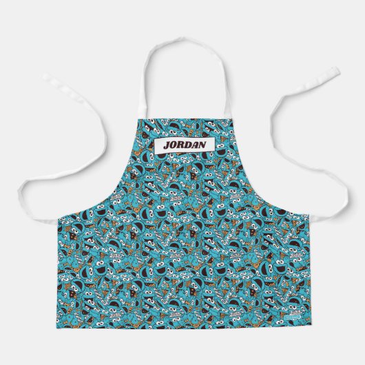 Cookie Monster | Nom Nom Nom Pattern Schort (Voorkant)